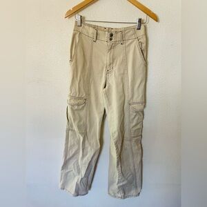 Women's RSQ Cargo Light Wash Jeans 100% Cotton w/elastic waistband Size XS